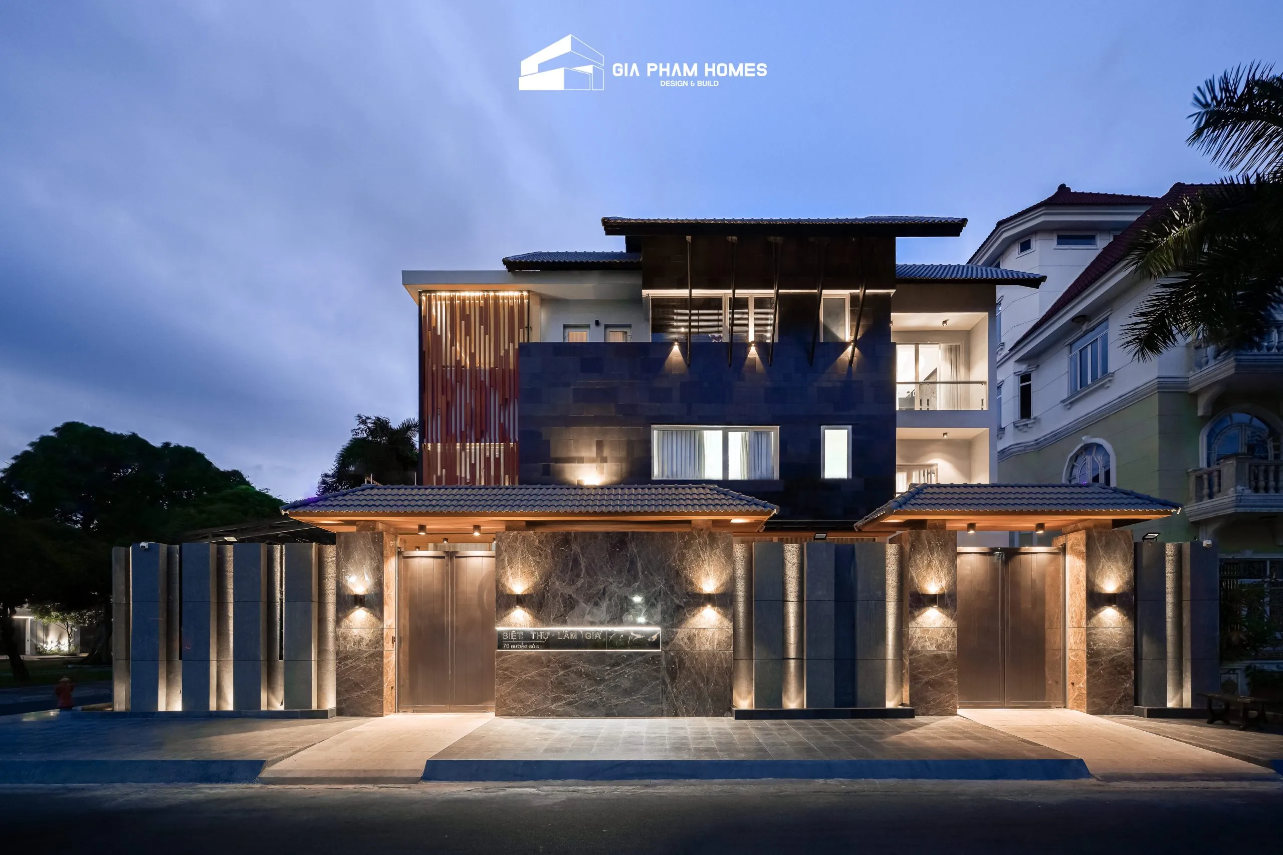 Kiến Trúc Nội Thất Biệt Thự Lâm Gia - 1 | THI CÔNG XÂY DỰNG - SẢN XUẤT, LẮP ĐẶT NỘI THẤT: NHÀ Ở, VĂN PHÒNG, KHÁCH SẠN... - GIA PHAM HOMES Design & Construction