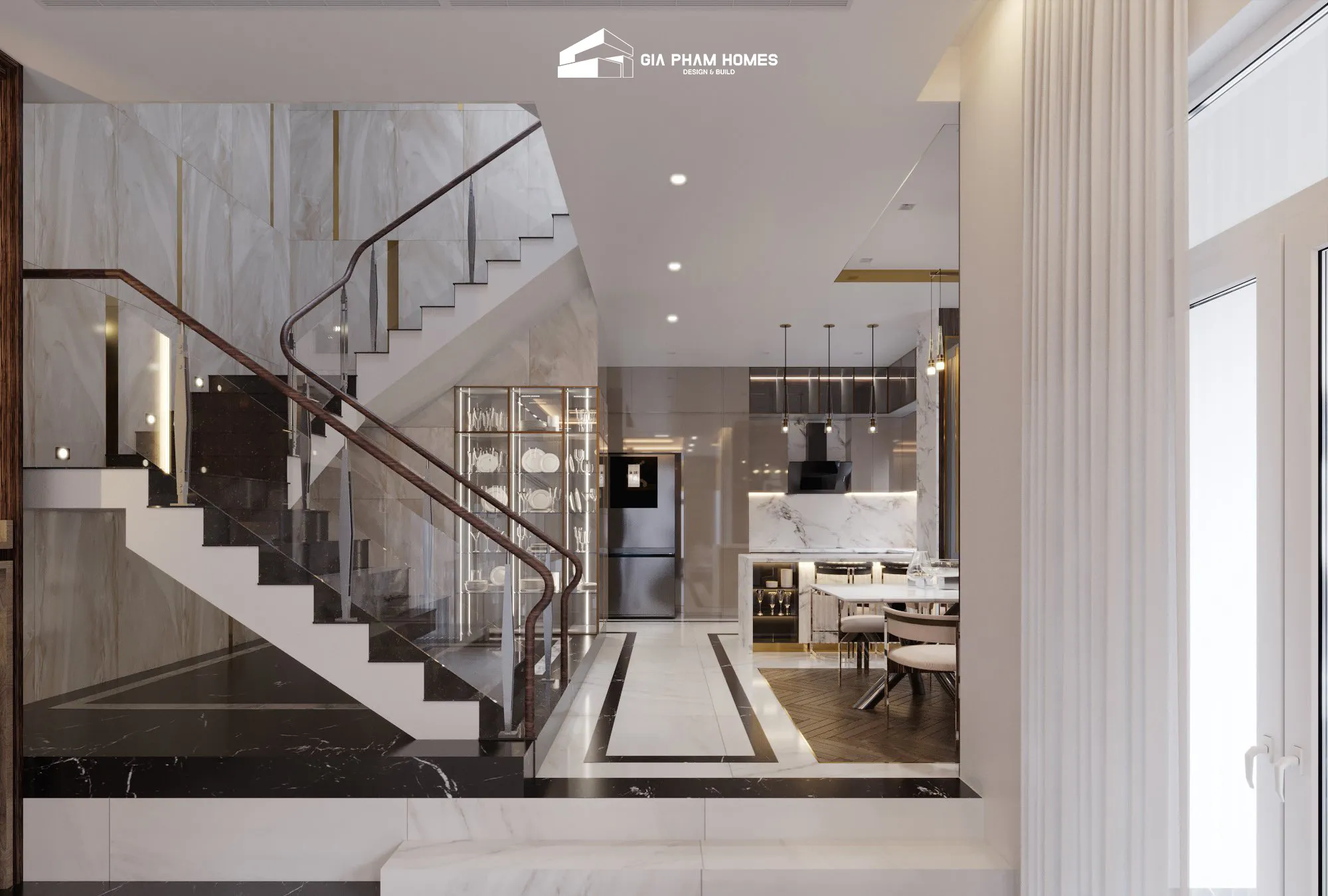 Lâm Gia Villa: Thiết kế Nội thất - 3 | THI CÔNG XÂY DỰNG - SẢN XUẤT, LẮP ĐẶT NỘI THẤT: NHÀ Ở, VĂN PHÒNG, KHÁCH SẠN... - GIA PHAM HOMES Design & Construction
