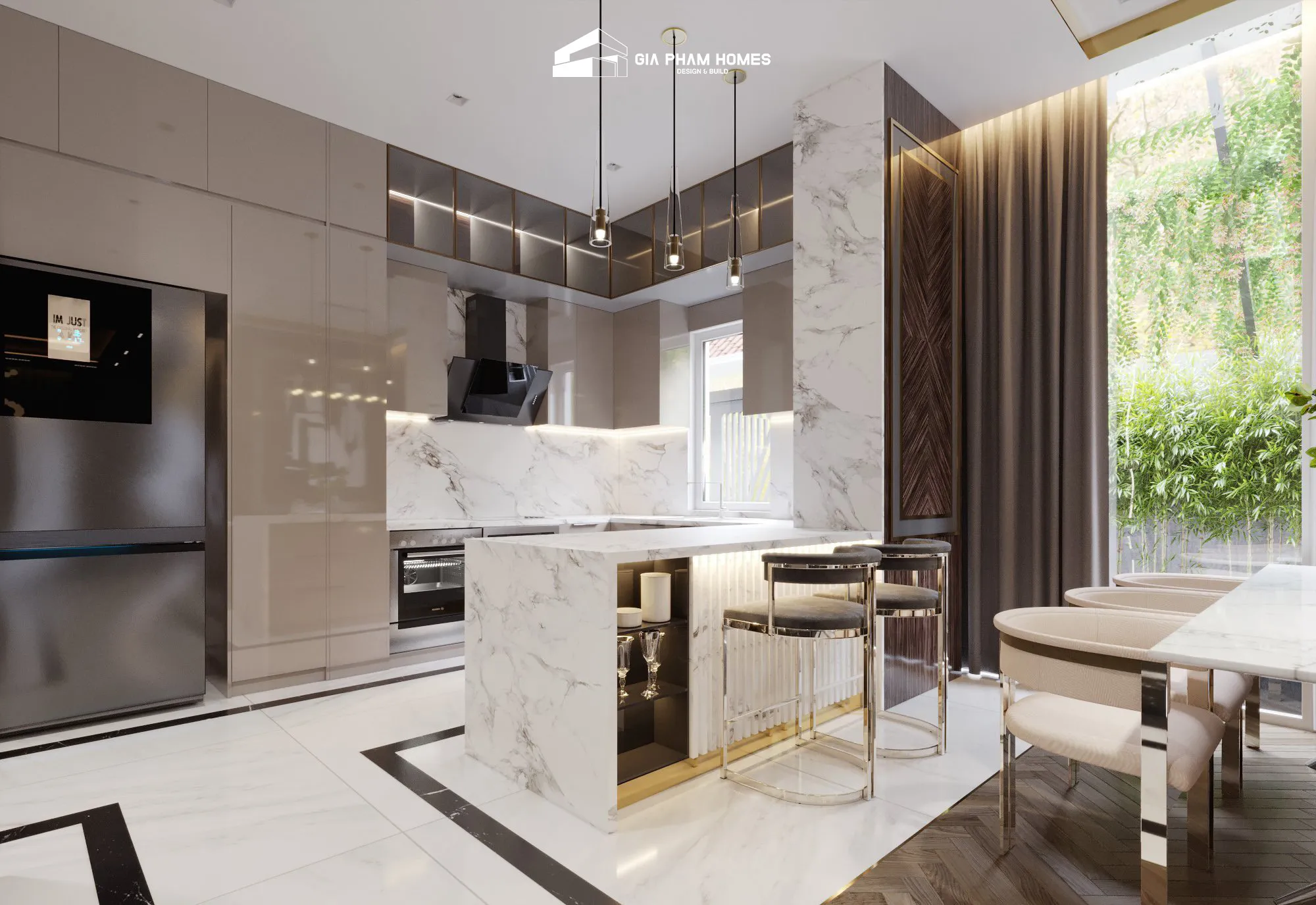 Lâm Gia Villa: Thiết kế Nội thất - 5 | THI CÔNG XÂY DỰNG - SẢN XUẤT, LẮP ĐẶT NỘI THẤT: NHÀ Ở, VĂN PHÒNG, KHÁCH SẠN... - GIA PHAM HOMES Design & Construction