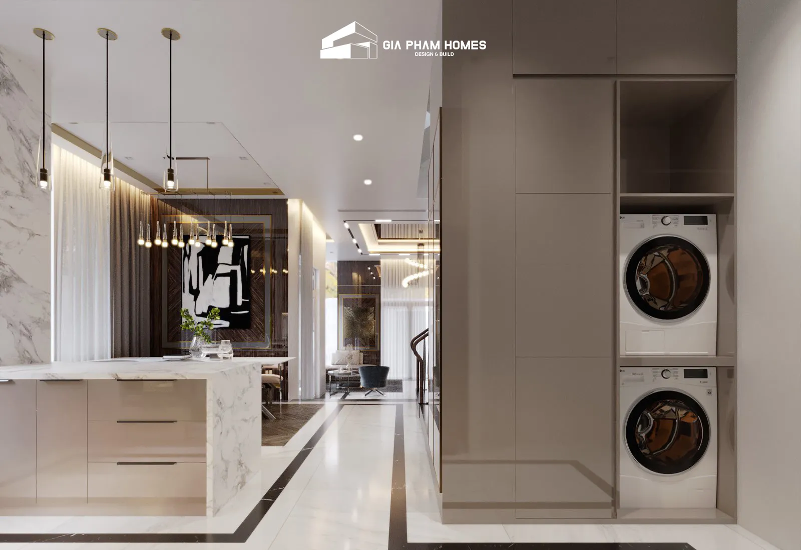 Lâm Gia Villa: Thiết kế Nội thất - 7 | THI CÔNG XÂY DỰNG - SẢN XUẤT, LẮP ĐẶT NỘI THẤT: NHÀ Ở, VĂN PHÒNG, KHÁCH SẠN... - GIA PHAM HOMES Design & Construction