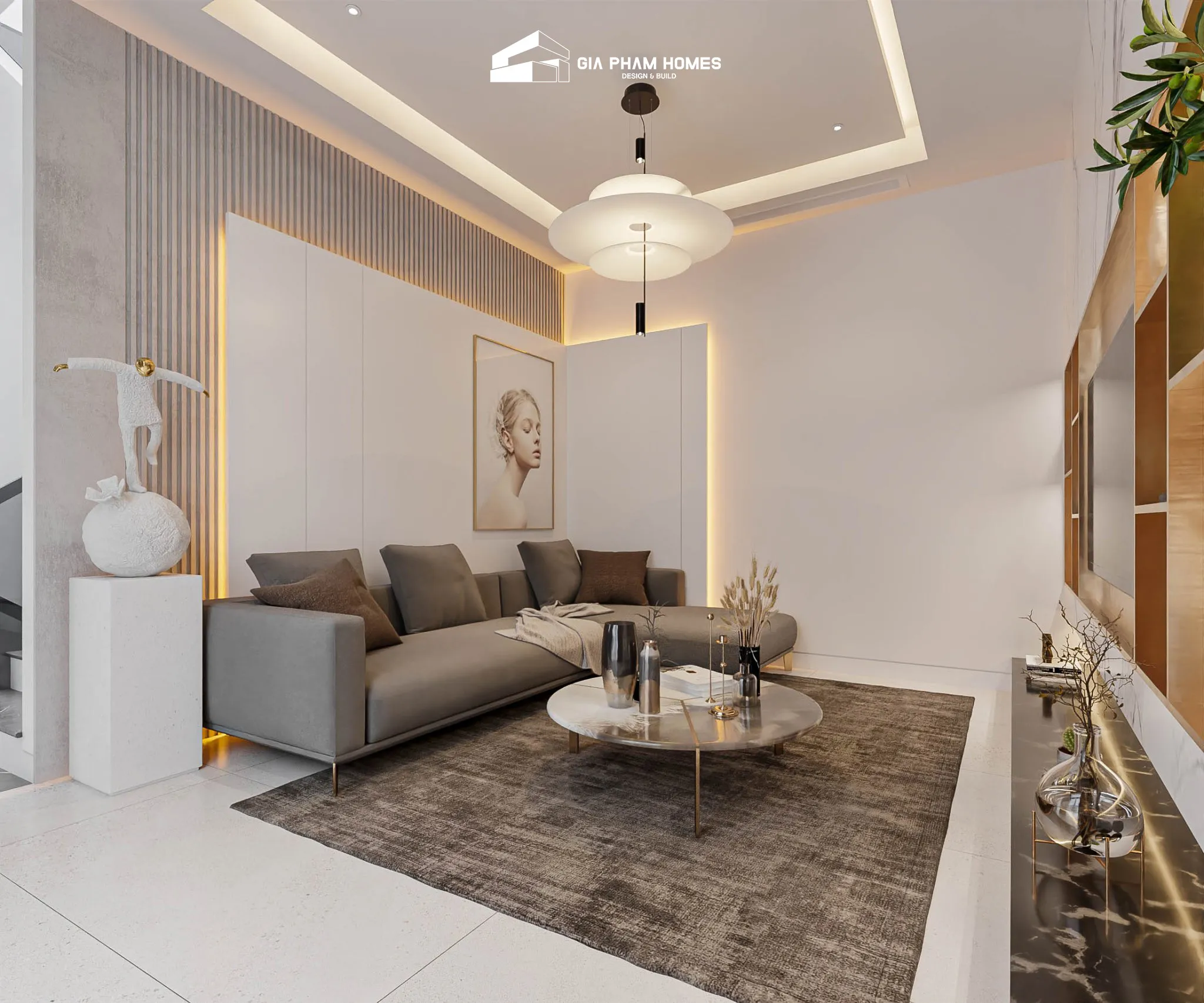 Nhà phố Anh Lĩnh - Đồng Nai - 1 | THI CÔNG XÂY DỰNG - SẢN XUẤT, LẮP ĐẶT NỘI THẤT: NHÀ Ở, VĂN PHÒNG, KHÁCH SẠN... - GIA PHAM HOMES Design & Construction