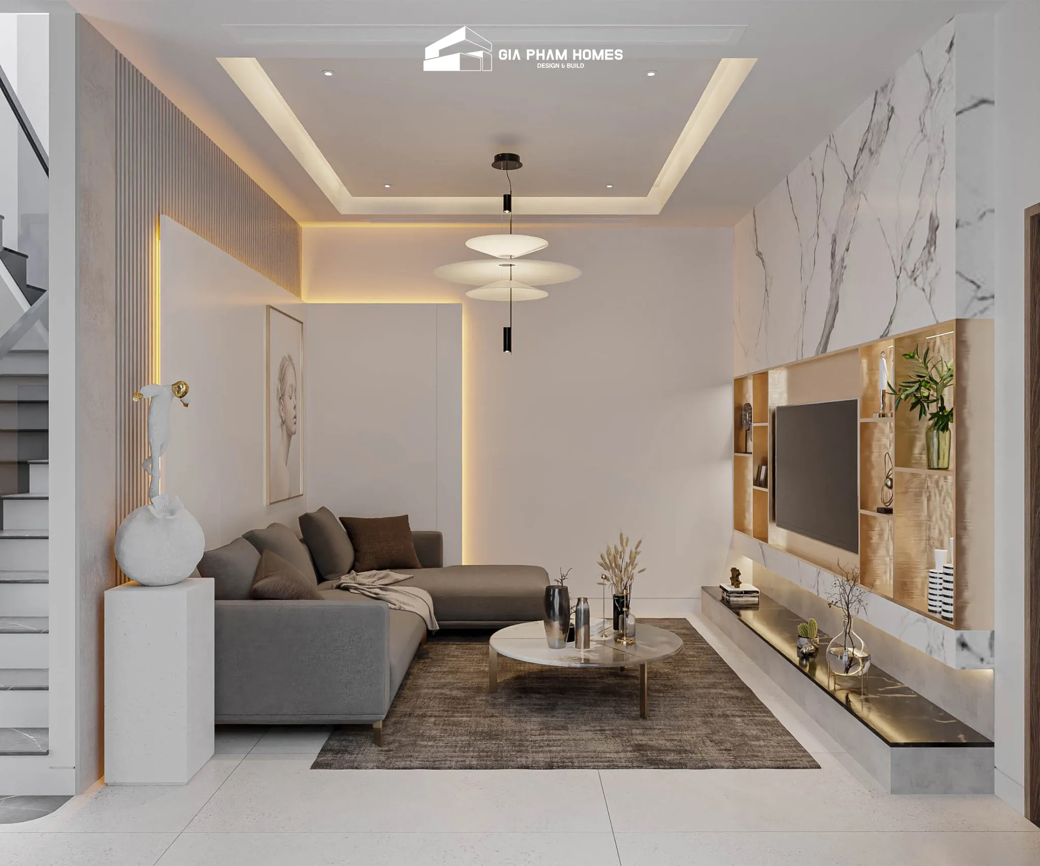 Nhà phố Anh Lĩnh - Đồng Nai - 3 | THI CÔNG XÂY DỰNG - SẢN XUẤT, LẮP ĐẶT NỘI THẤT: NHÀ Ở, VĂN PHÒNG, KHÁCH SẠN... - GIA PHAM HOMES Design & Construction