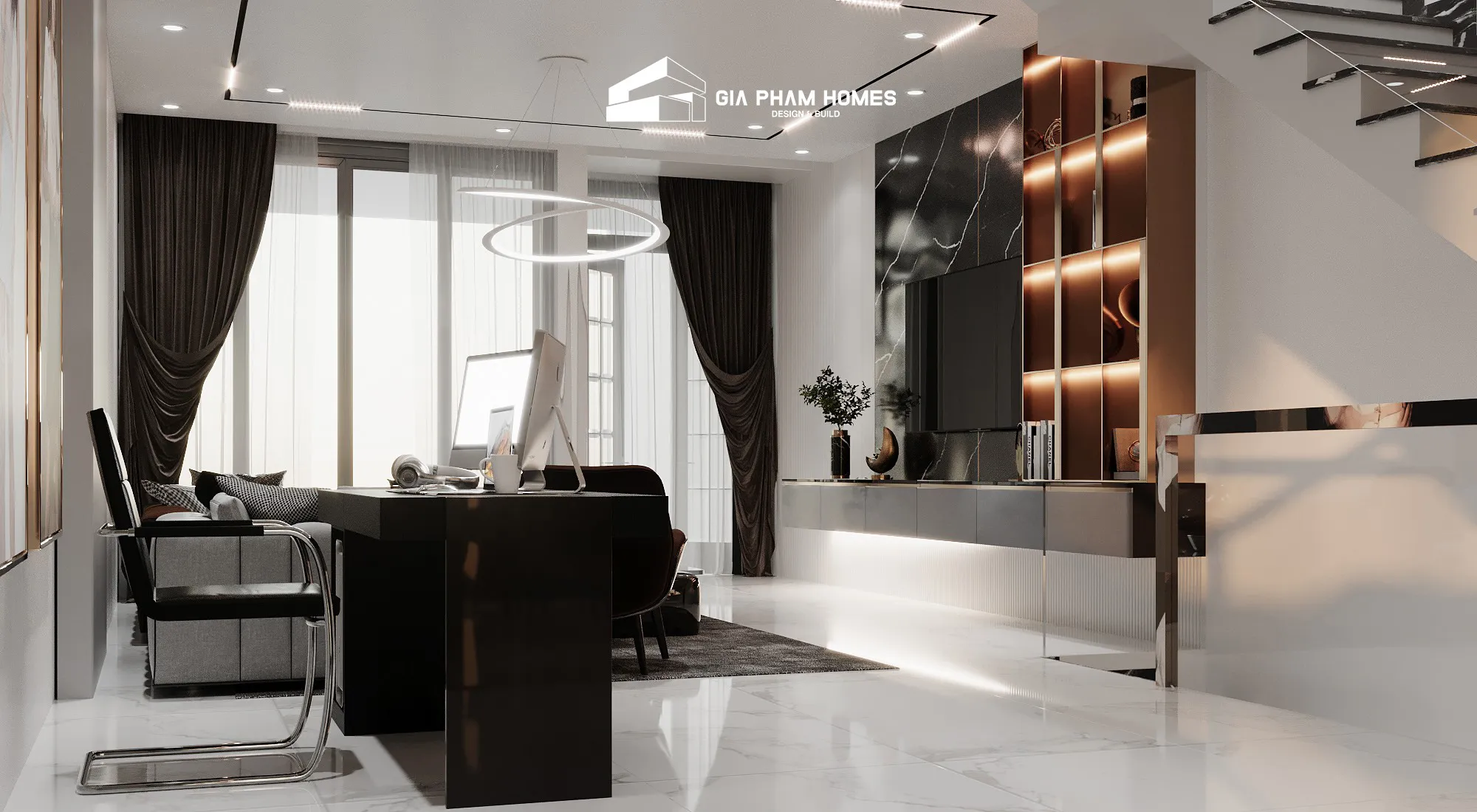 Nhà phố đôi Đại Phúc - 11 | THI CÔNG XÂY DỰNG - SẢN XUẤT, LẮP ĐẶT NỘI THẤT: NHÀ Ở, VĂN PHÒNG, KHÁCH SẠN... - GIA PHAM HOMES Design & Construction
