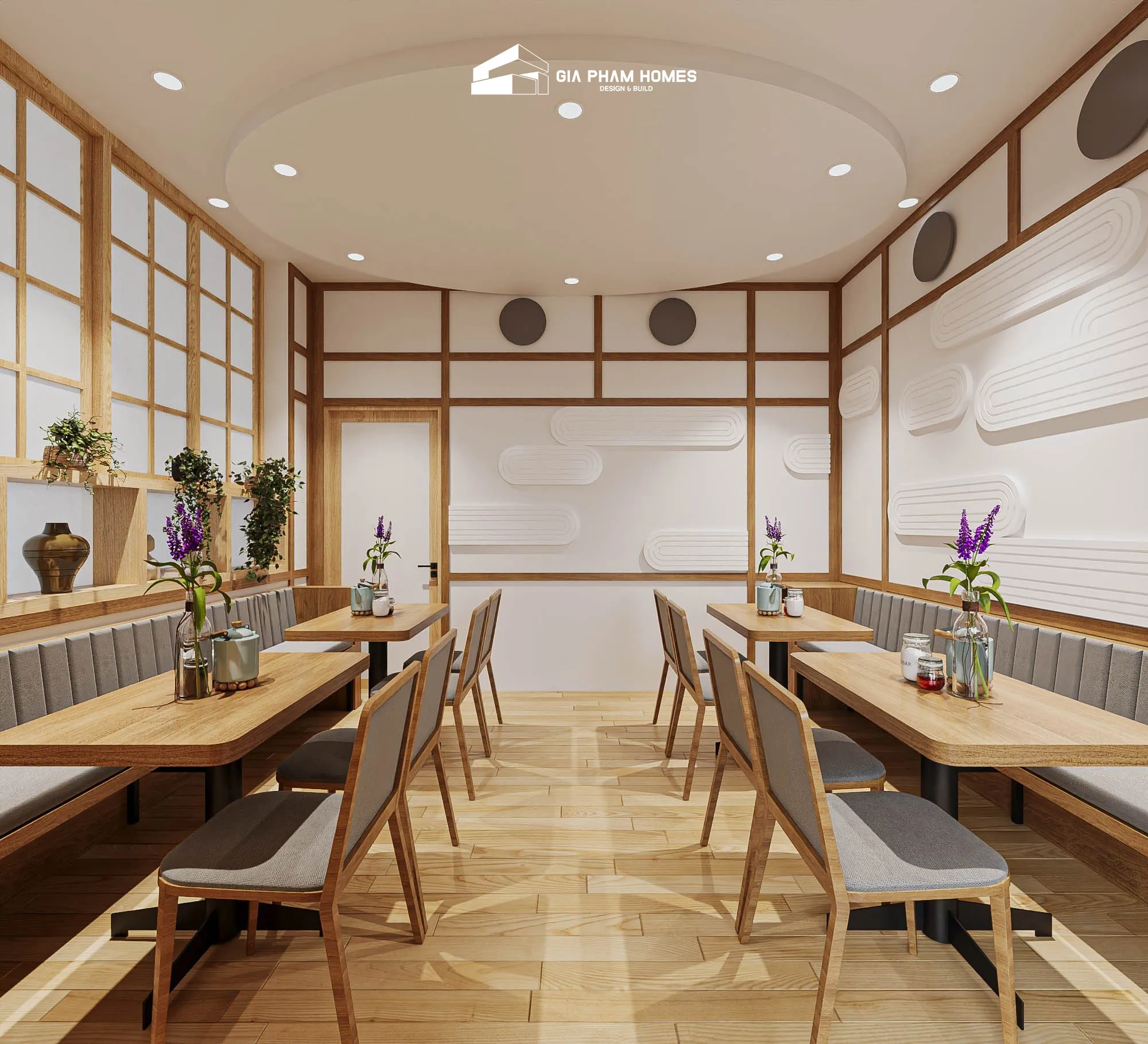 Nhà Hàng Sushi & Sasimi: Kiến Trúc & Nội Thất - 8 | THI CÔNG XÂY DỰNG - SẢN XUẤT, LẮP ĐẶT NỘI THẤT: NHÀ Ở, VĂN PHÒNG, KHÁCH SẠN... - GIA PHAM HOMES Design & Construction