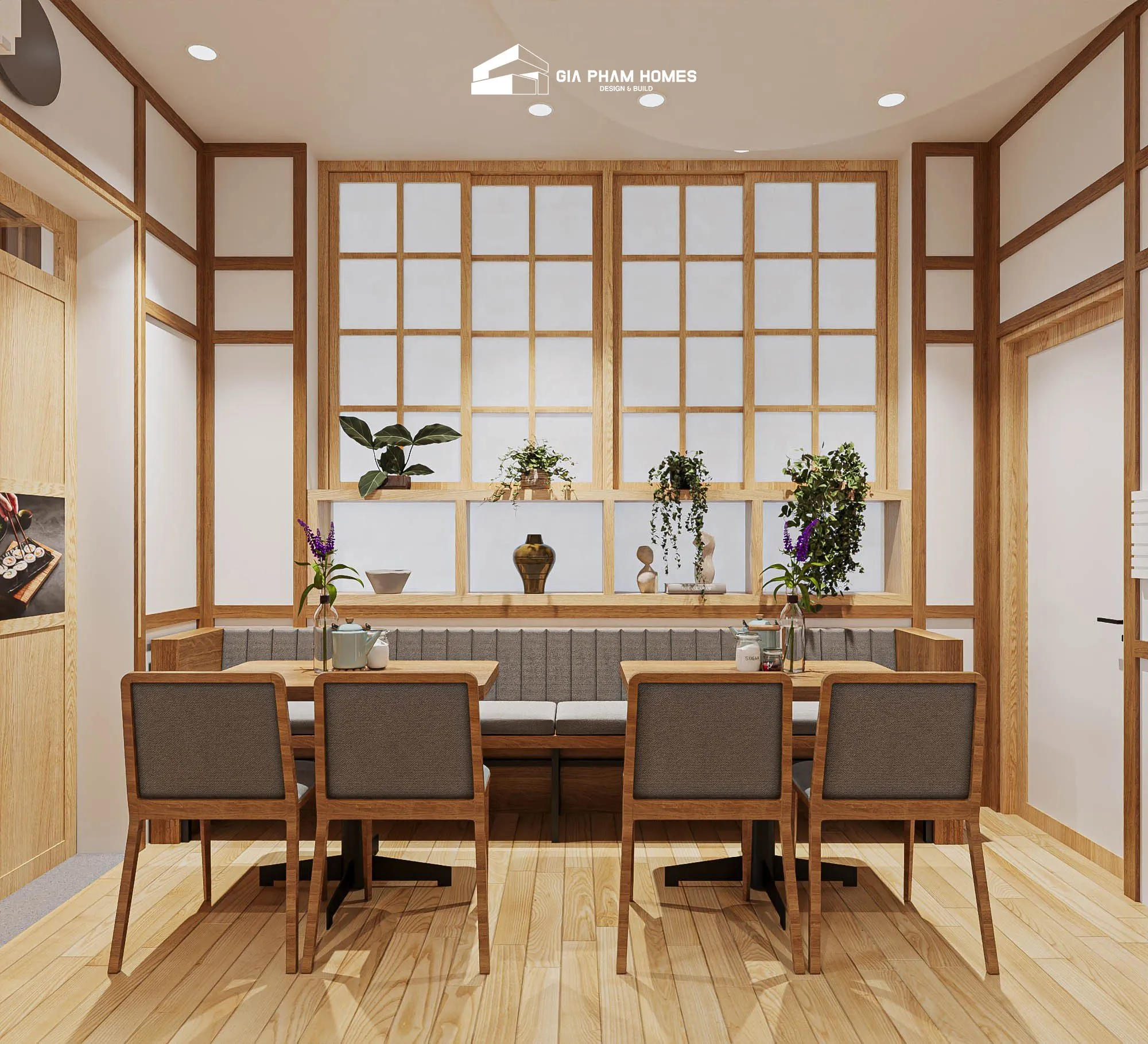 Nhà Hàng Sushi & Sasimi: Kiến Trúc & Nội Thất - 9 | THI CÔNG XÂY DỰNG - SẢN XUẤT, LẮP ĐẶT NỘI THẤT: NHÀ Ở, VĂN PHÒNG, KHÁCH SẠN... - GIA PHAM HOMES Design & Construction