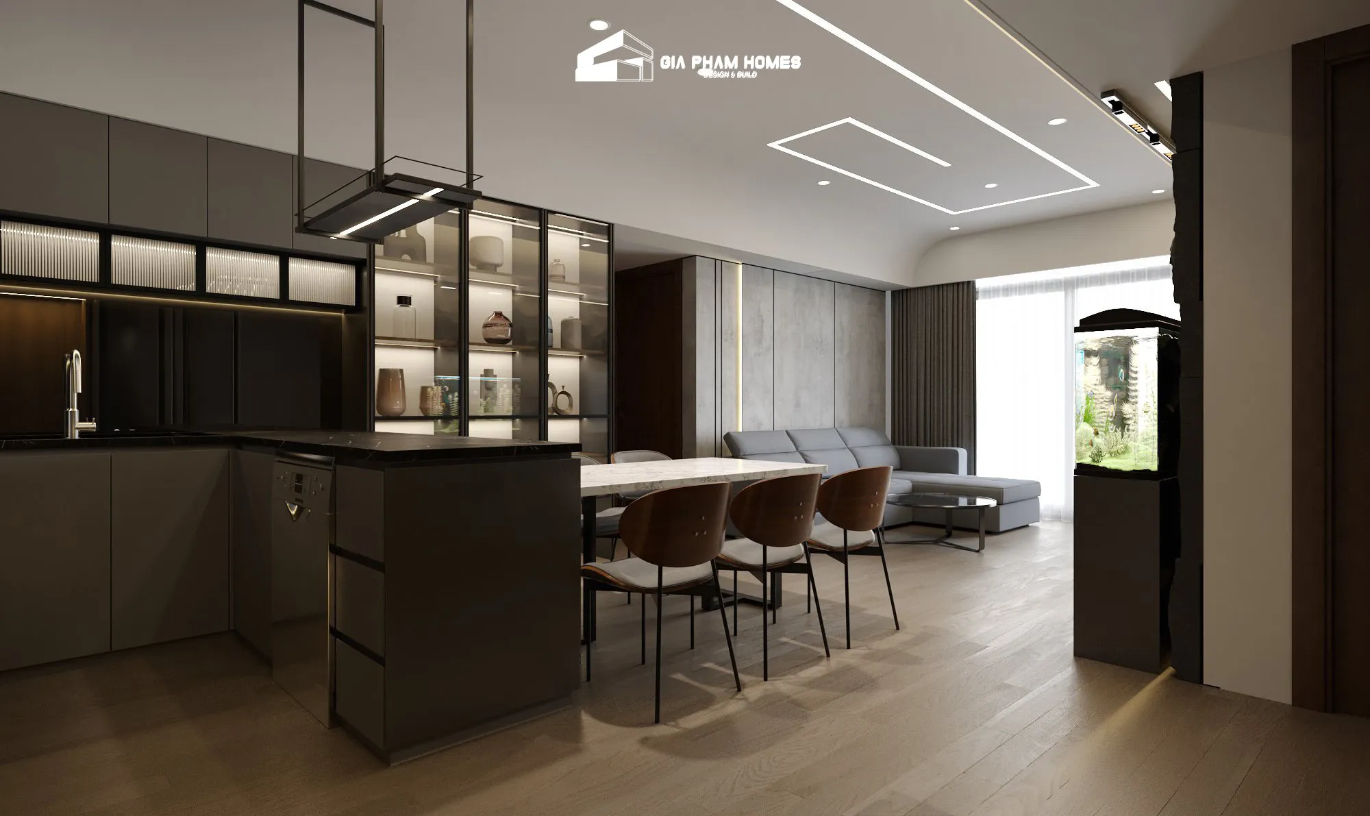 Thiết Kế Thi Công Nội Thất Chung Cư: Căn Hộ RivaPark Quận 4 - 3 | THI CÔNG XÂY DỰNG - SẢN XUẤT, LẮP ĐẶT NỘI THẤT: NHÀ Ở, VĂN PHÒNG, KHÁCH SẠN... - GIA PHAM HOMES Design & Construction