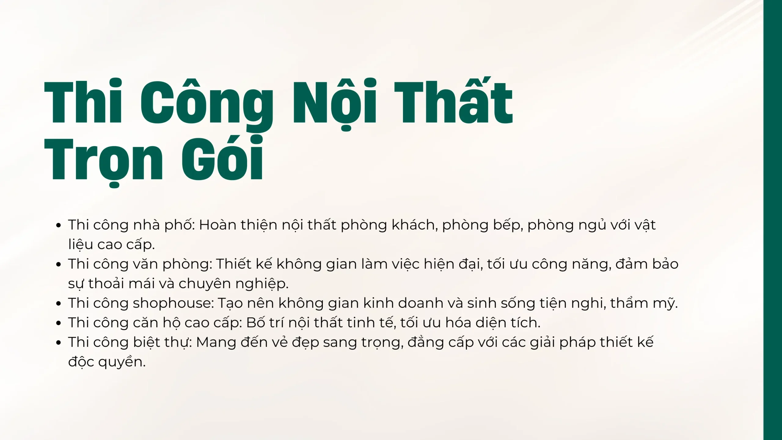 Dịch vụ - 3 | THI CÔNG XÂY DỰNG - SẢN XUẤT, LẮP ĐẶT NỘI THẤT: NHÀ Ở, VĂN PHÒNG, KHÁCH SẠN... - GIA PHAM HOMES Design & Construction
