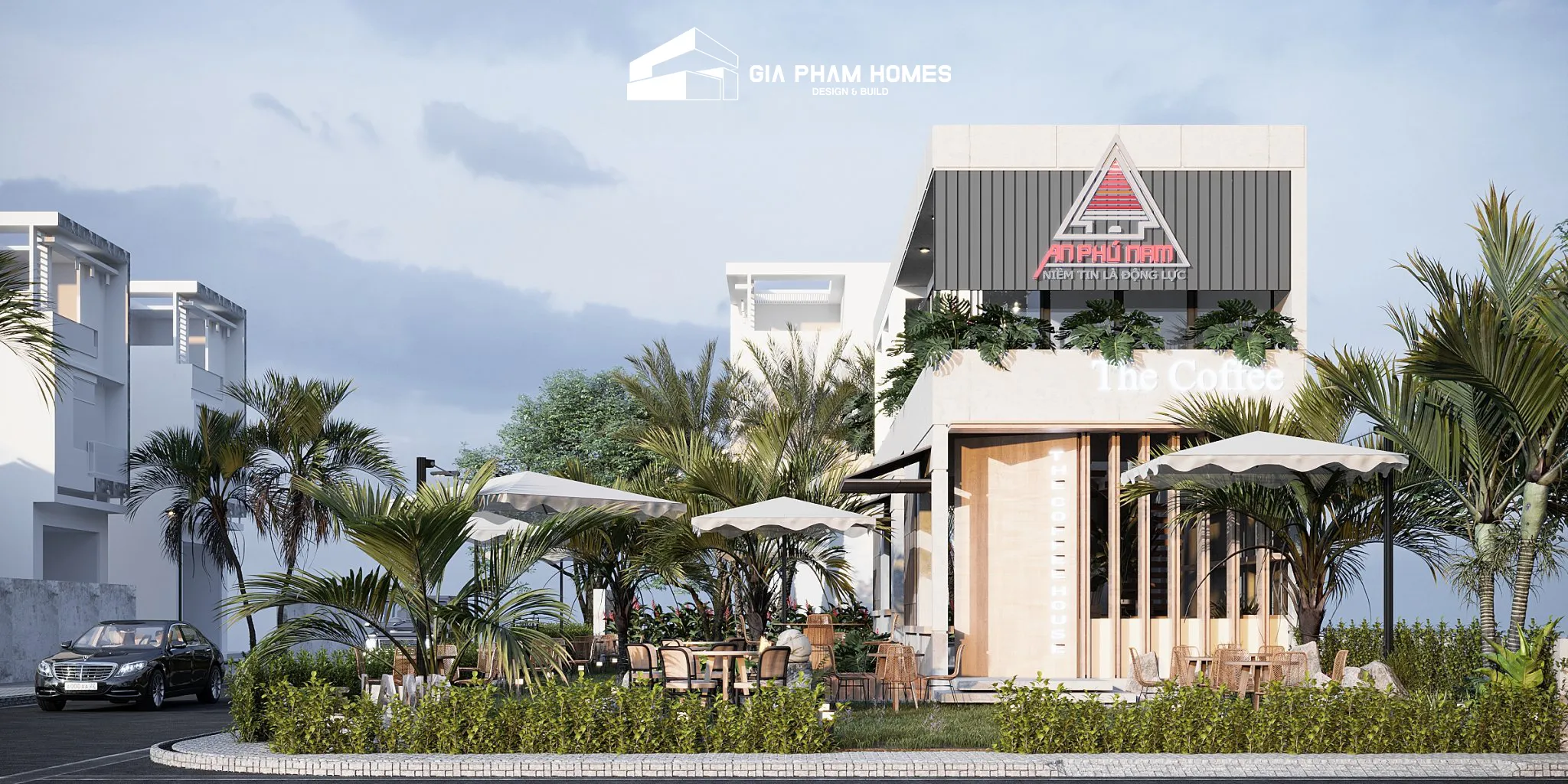 An Phú Nam - Office & Coffee Shop - 2 | THI CÔNG XÂY DỰNG - SẢN XUẤT, LẮP ĐẶT NỘI THẤT: NHÀ Ở, VĂN PHÒNG, KHÁCH SẠN... - GIA PHAM HOMES Design & Construction