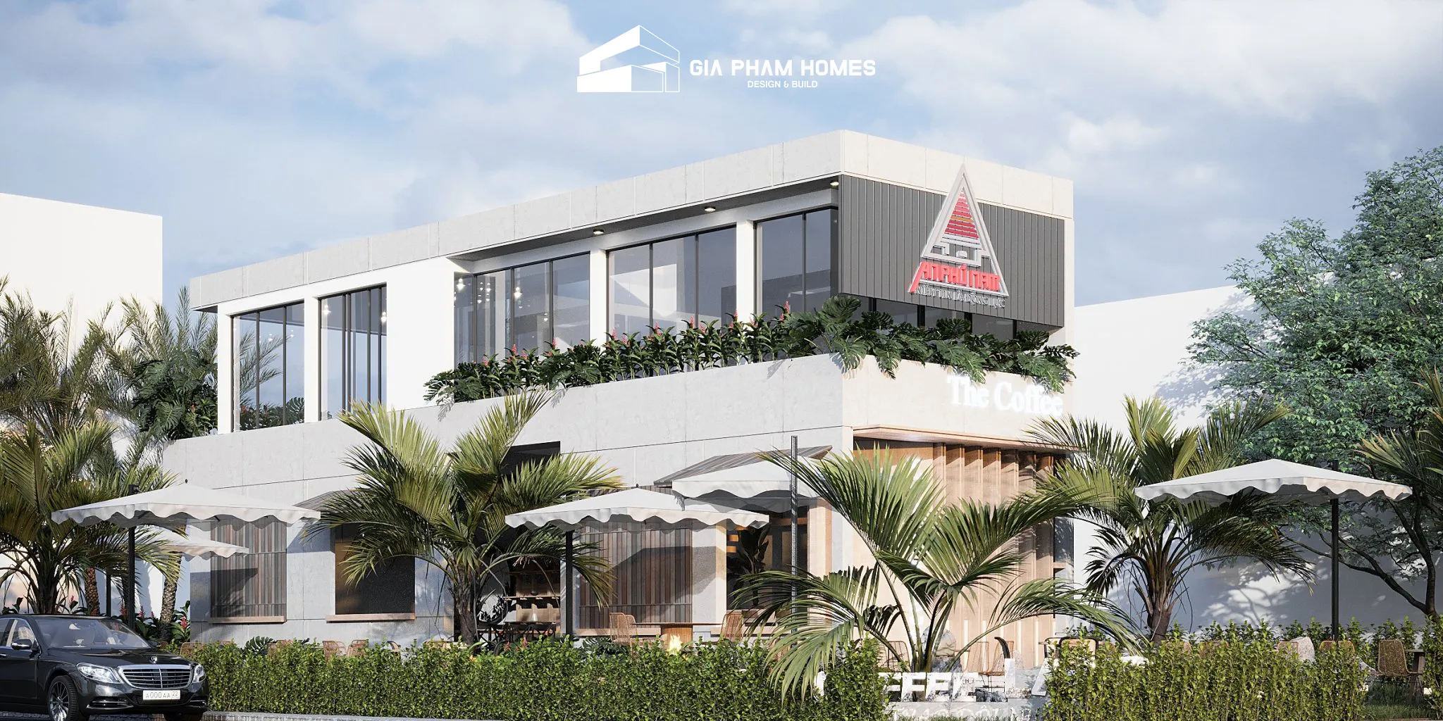 An Phú Nam - Office & Coffee Shop - 1 | THI CÔNG XÂY DỰNG - SẢN XUẤT, LẮP ĐẶT NỘI THẤT: NHÀ Ở, VĂN PHÒNG, KHÁCH SẠN... - GIA PHAM HOMES Design & Construction