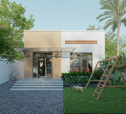 Mẫu nhà cấp 4 hiện đại nông thôn được thiết kế bởi Gia Phạm Homes