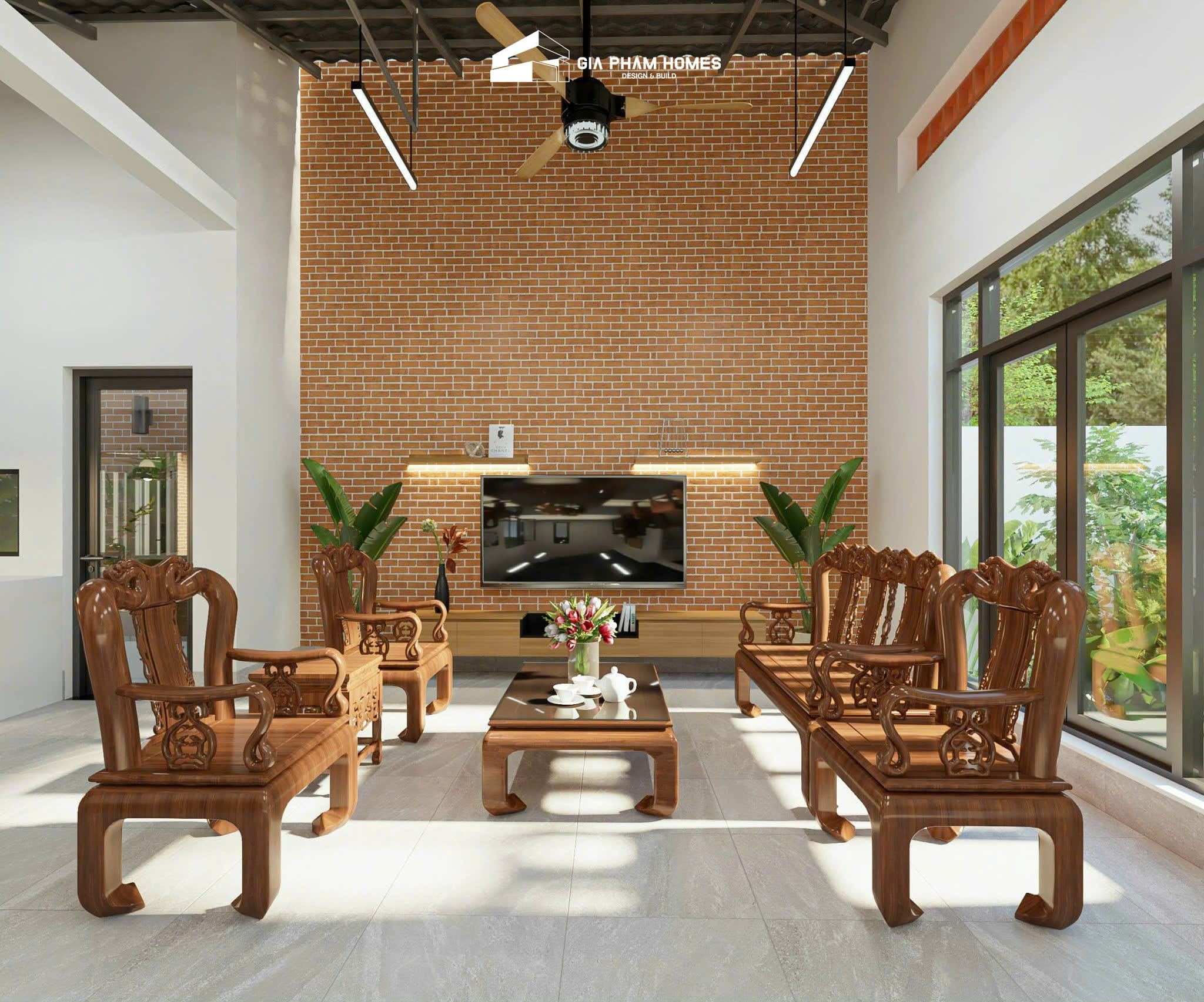 Kiến Trúc Nội Thất Nhà Cấp 4 Nông Thôn: Nhà Cô Trúc - Bình Thuận - 8 | THI CÔNG XÂY DỰNG - SẢN XUẤT, LẮP ĐẶT NỘI THẤT: NHÀ Ở, VĂN PHÒNG, KHÁCH SẠN... - GIA PHAM HOMES Design & Construction