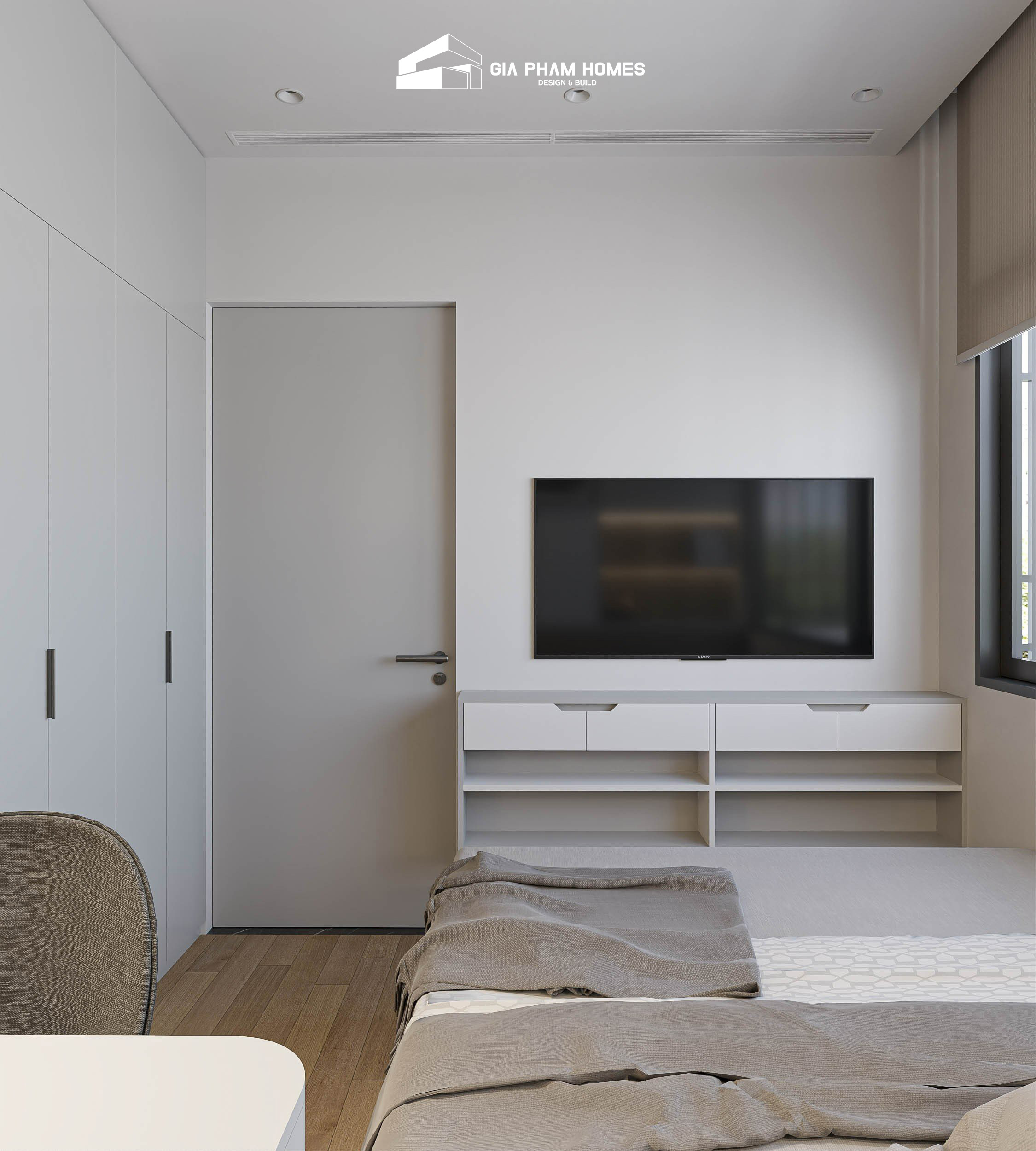 Thiết Kế Chung Cư Mini 2 Phòng Ngủ - 30,8m2 - 56 | THI CÔNG XÂY DỰNG - SẢN XUẤT, LẮP ĐẶT NỘI THẤT: NHÀ Ở, VĂN PHÒNG, KHÁCH SẠN... - GIA PHAM HOMES Design & Construction