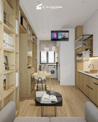 Thiết Kế Chung Cư Mini 2 Phòng Ngủ - 30,8m2 - 11 | THI CÔNG XÂY DỰNG - SẢN XUẤT, LẮP ĐẶT NỘI THẤT: NHÀ Ở, VĂN PHÒNG, KHÁCH SẠN... - GIA PHAM HOMES Design & Construction