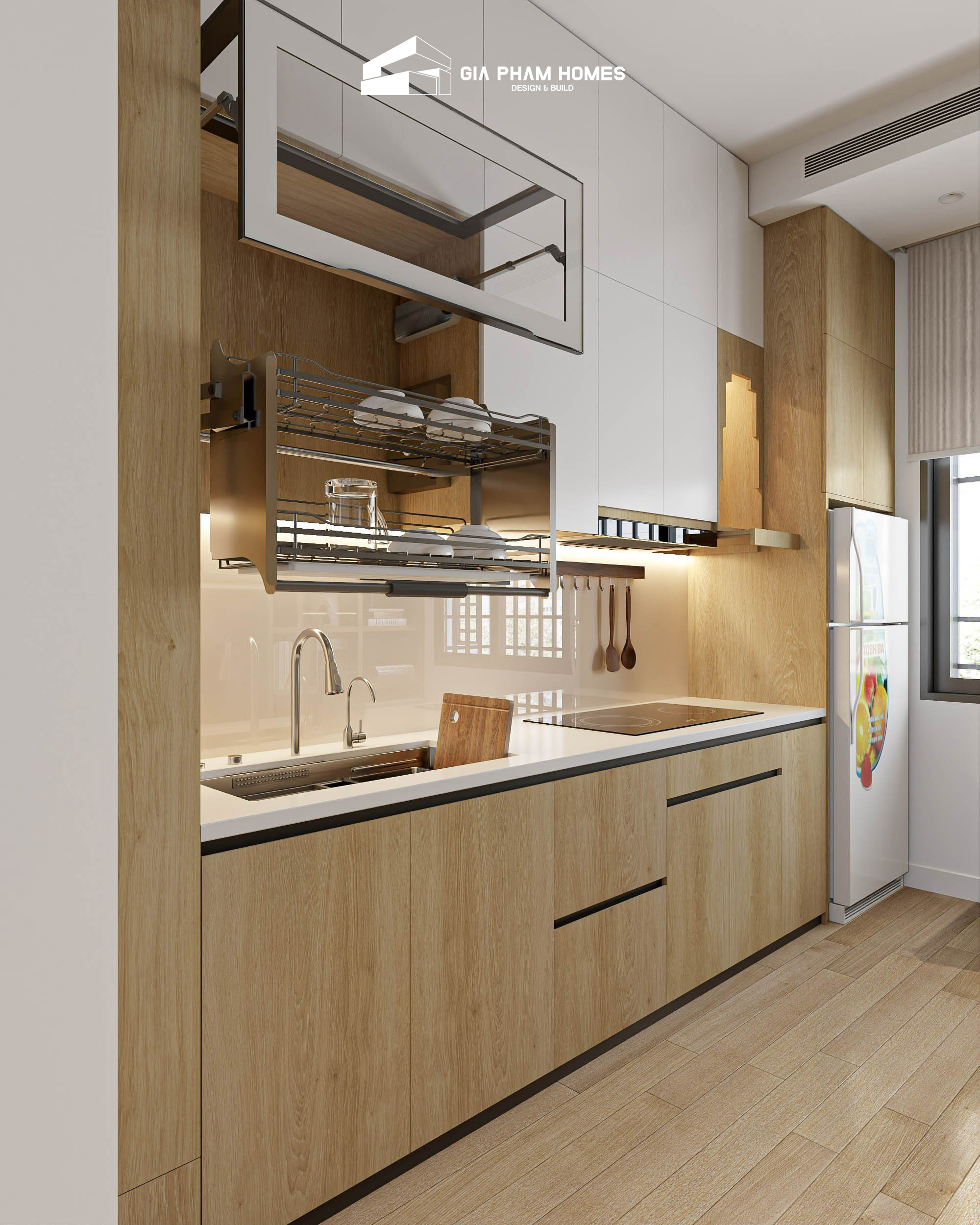 Thiết Kế Chung Cư Mini 2 Phòng Ngủ - 30,8m2 - 49 | THI CÔNG XÂY DỰNG - SẢN XUẤT, LẮP ĐẶT NỘI THẤT: NHÀ Ở, VĂN PHÒNG, KHÁCH SẠN... - GIA PHAM HOMES Design & Construction