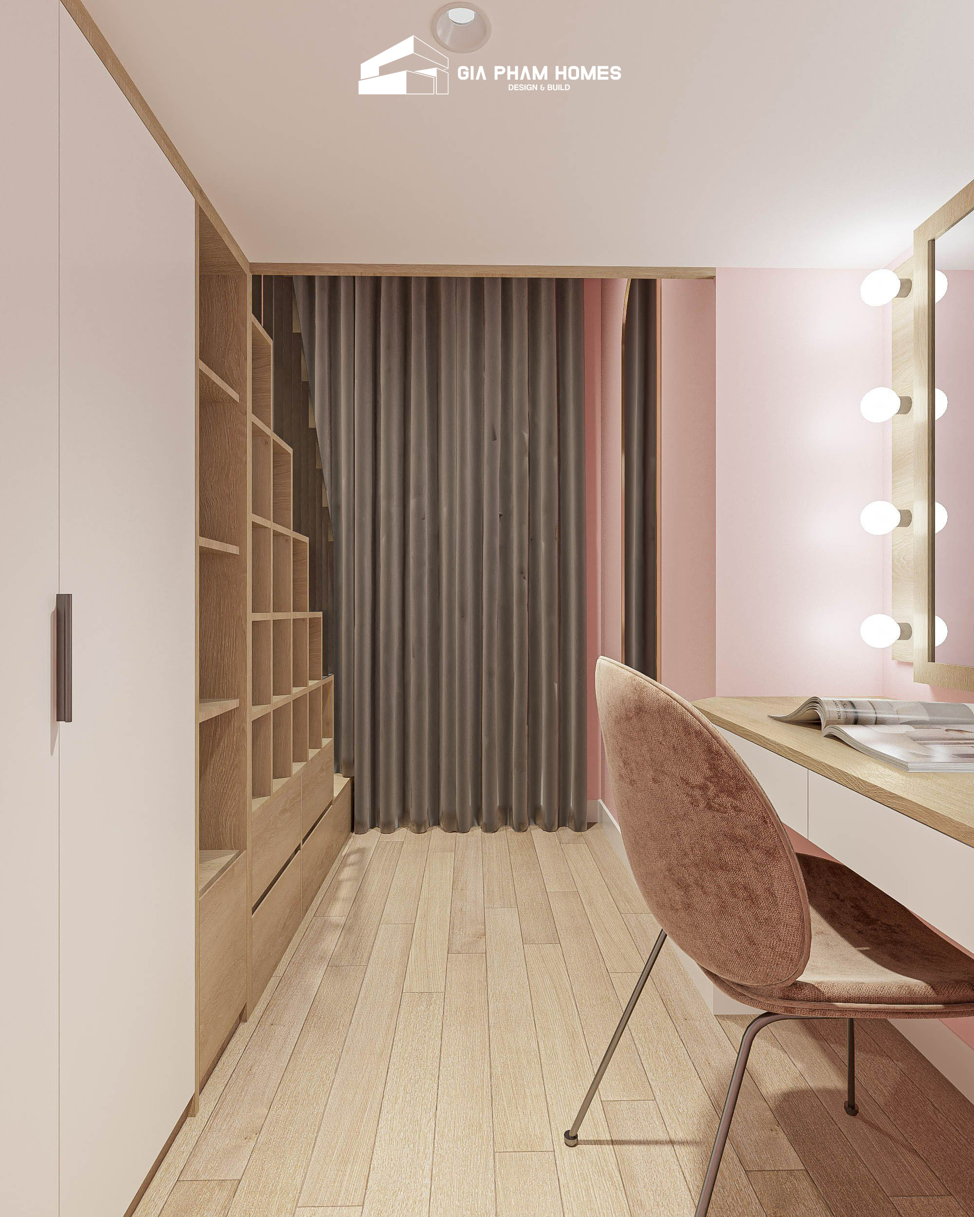 Thiết Kế Chung Cư Mini 2 Phòng Ngủ - 30,8m2 - 60 | THI CÔNG XÂY DỰNG - SẢN XUẤT, LẮP ĐẶT NỘI THẤT: NHÀ Ở, VĂN PHÒNG, KHÁCH SẠN... - GIA PHAM HOMES Design & Construction