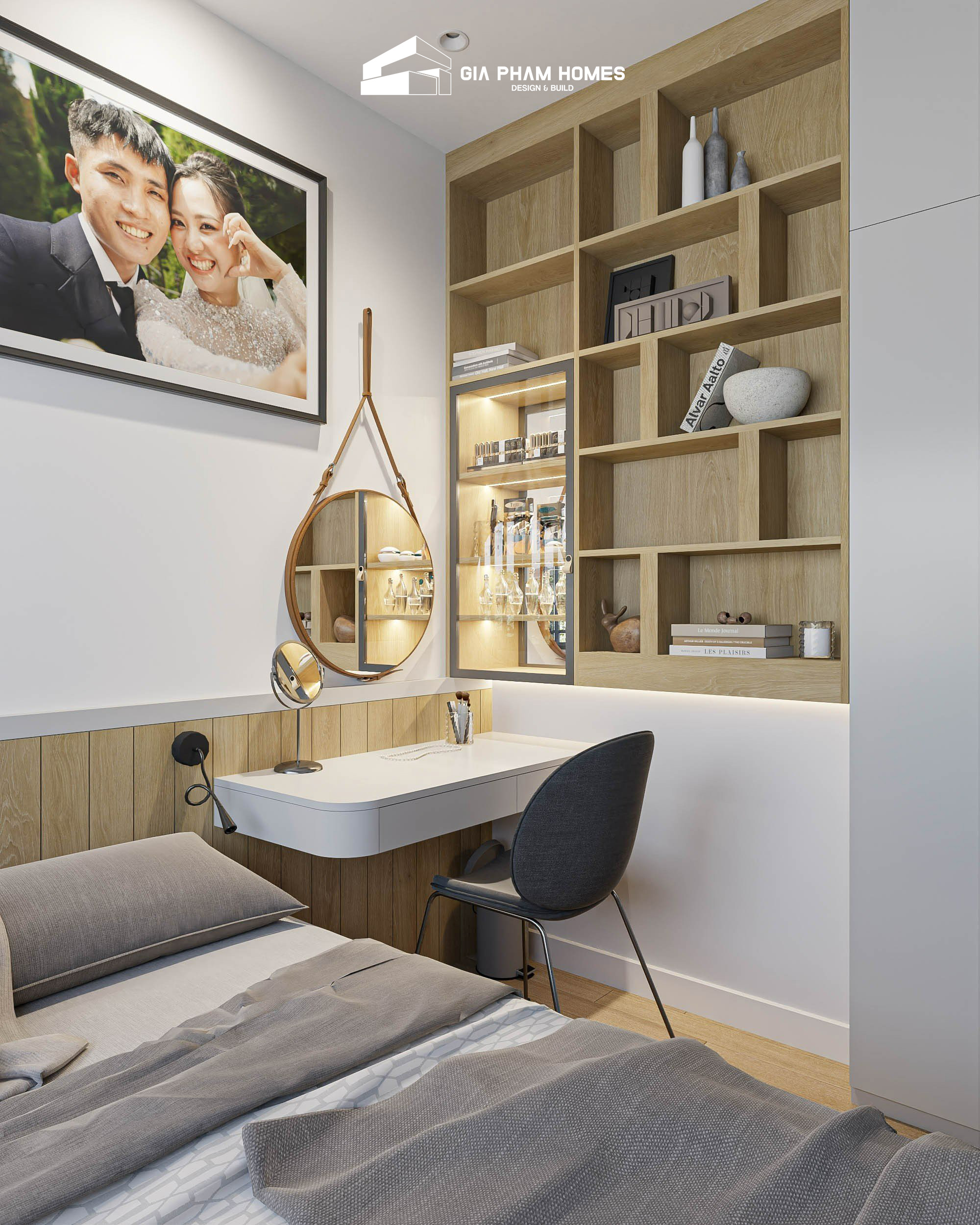 Thiết Kế Chung Cư Mini 2 Phòng Ngủ - 30,8m2 - 57 | THI CÔNG XÂY DỰNG - SẢN XUẤT, LẮP ĐẶT NỘI THẤT: NHÀ Ở, VĂN PHÒNG, KHÁCH SẠN... - GIA PHAM HOMES Design & Construction