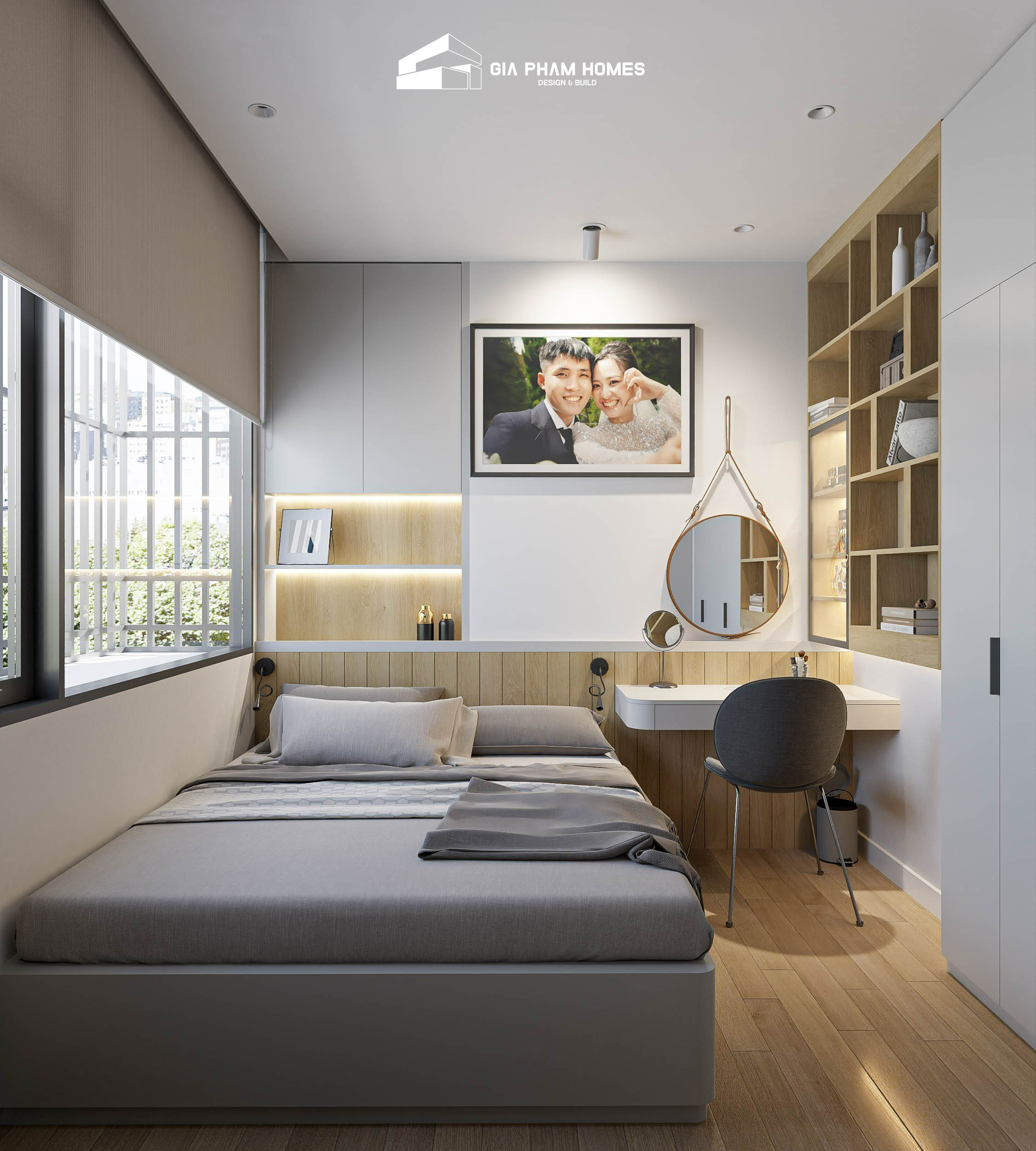 Thiết Kế Chung Cư Mini 2 Phòng Ngủ - 30,8m2 - 55 | THI CÔNG XÂY DỰNG - SẢN XUẤT, LẮP ĐẶT NỘI THẤT: NHÀ Ở, VĂN PHÒNG, KHÁCH SẠN... - GIA PHAM HOMES Design & Construction