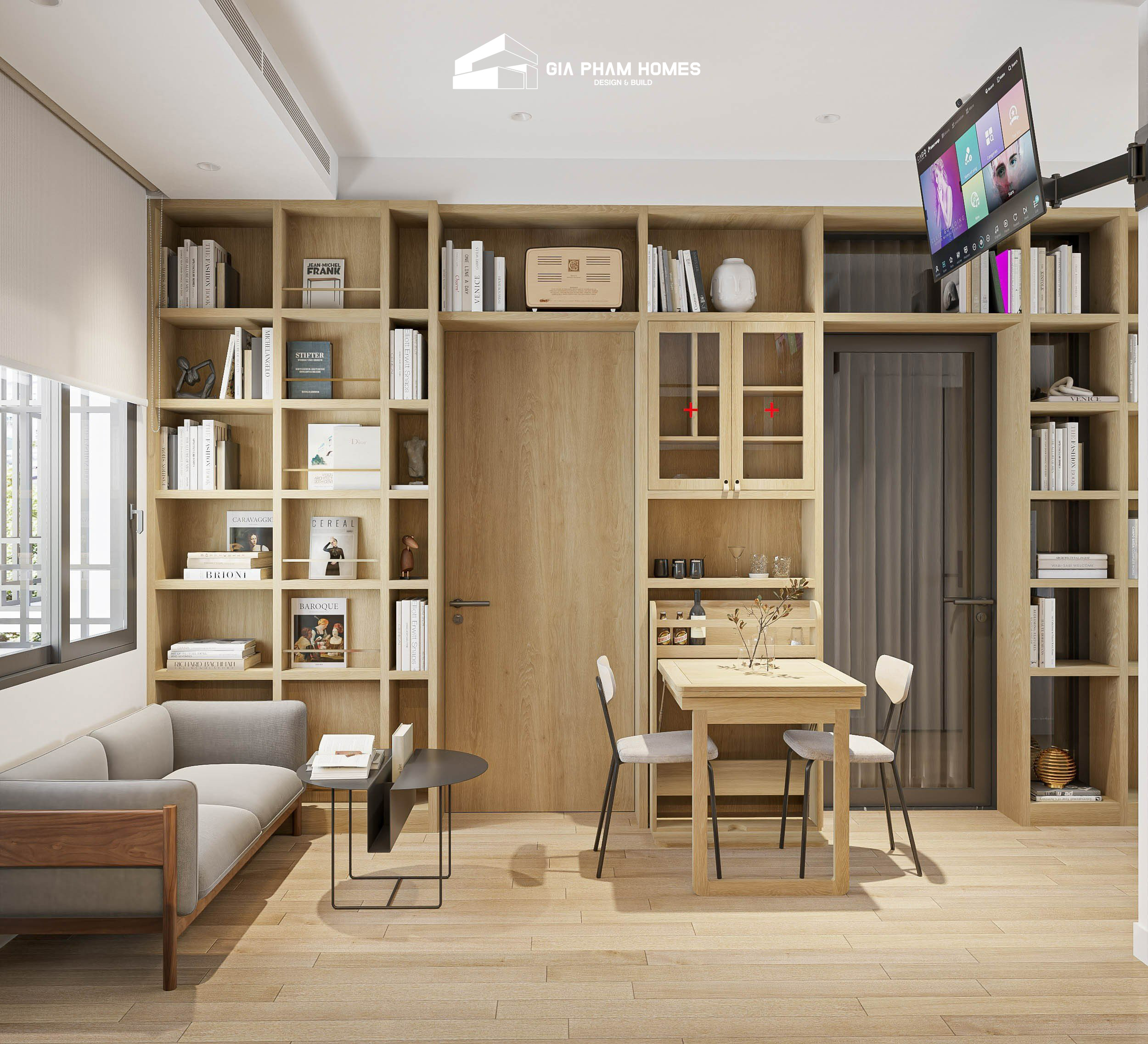 Thiết Kế Chung Cư Mini 2 Phòng Ngủ - 30,8m2 - 47 | THI CÔNG XÂY DỰNG - SẢN XUẤT, LẮP ĐẶT NỘI THẤT: NHÀ Ở, VĂN PHÒNG, KHÁCH SẠN... - GIA PHAM HOMES Design & Construction