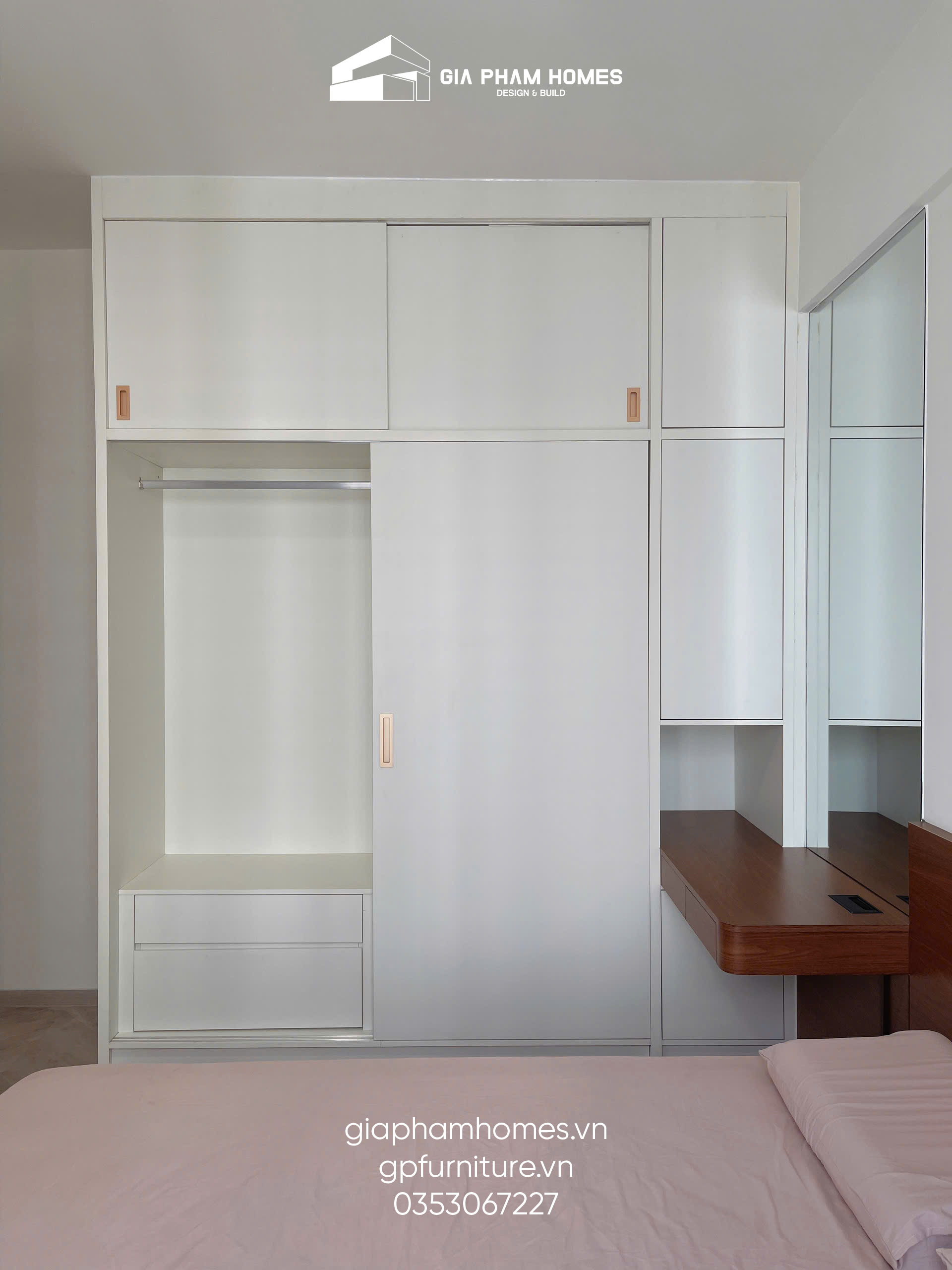 Thực Tế Thi Công Nội Thất Căn Hộ Vinhomes Grand Park - 14 | THI CÔNG XÂY DỰNG - SẢN XUẤT, LẮP ĐẶT NỘI THẤT: NHÀ Ở, VĂN PHÒNG, KHÁCH SẠN... - GIA PHAM HOMES Design & Construction