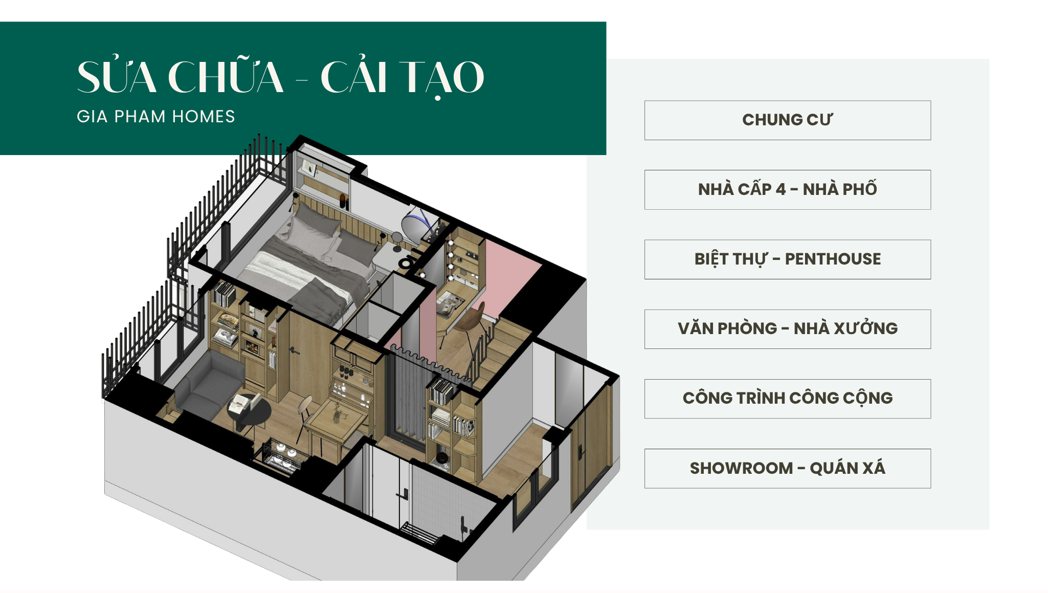 Sửa chữa Cải tạo Nhà ở Trọn gói TP.HCM | Gia Phạm Homes – Đơn vị Thiết kế & Thi công Xây dựng Uy tín