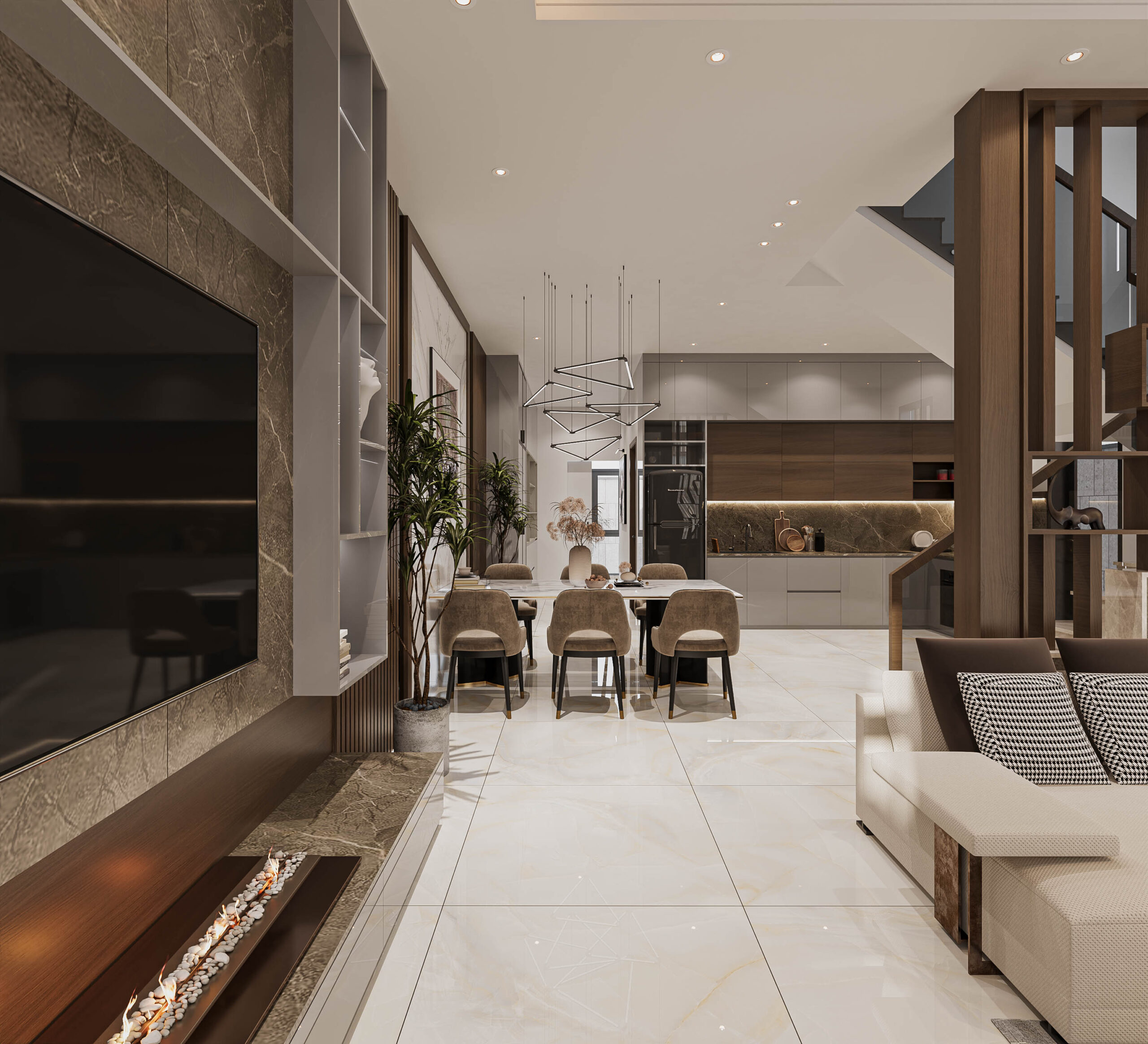 Nhà Phố 2 Tầng Chị Vy - Quảng Ngãi | Thiết Kế Kiến Trúc & Nội Thất Hiện Đại - 2 | THI CÔNG XÂY DỰNG - SẢN XUẤT, LẮP ĐẶT NỘI THẤT: NHÀ Ở, VĂN PHÒNG, KHÁCH SẠN... - GIA PHAM HOMES Design & Construction